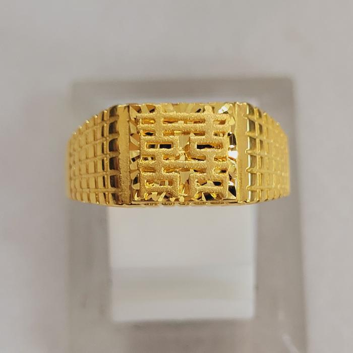 cincin cowok model stampel xuang xi variasi 1 emas 70 % 70% 700 16k