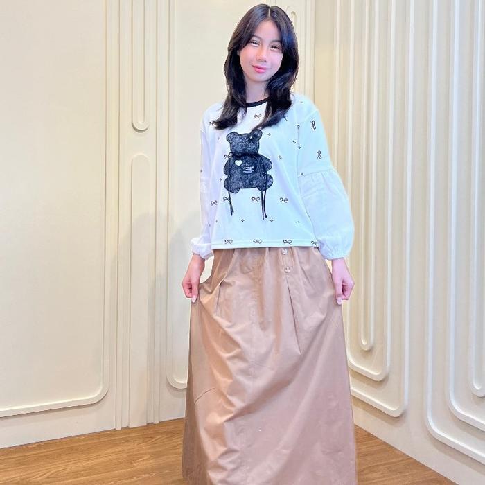 10-15 Tahun Baju Anak Perempuan One Set Rok Pita Sabrina Kids Set 880085