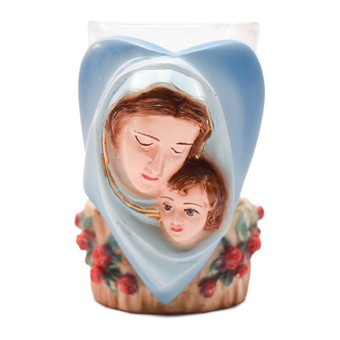 Tempat Lilin Bunda Maria Love + Lilin-Patung Bunda Maria-Patung Rohani