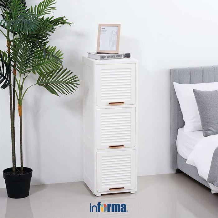 Informa Finny Laci Penyimpanan 5 Tingkat - Putih Laci Kabinet Serbaguna Cabinet Penyimpanan Indoor