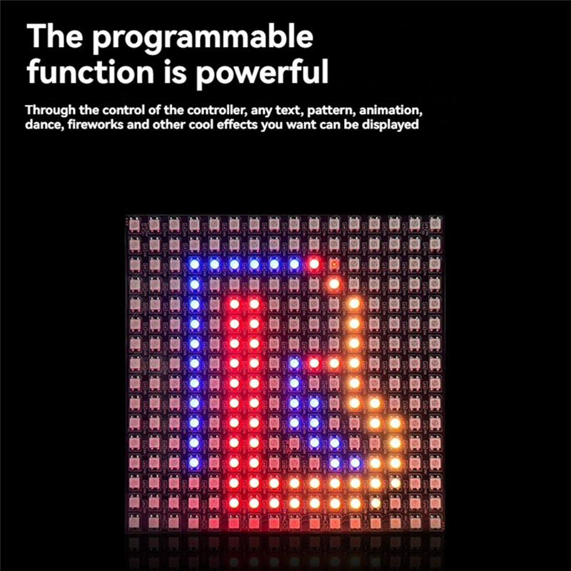 8X8 256 Pixels WS2812B RGB 5050SMD Dot Matrix Screen Individual Addressable LED Matrix Panel