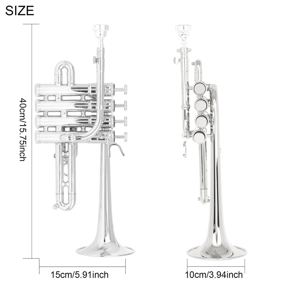 SLADE Professional Bb Tuning Trumpet Music Grading Specialized Trumpet Brass Instrument Trumpet with