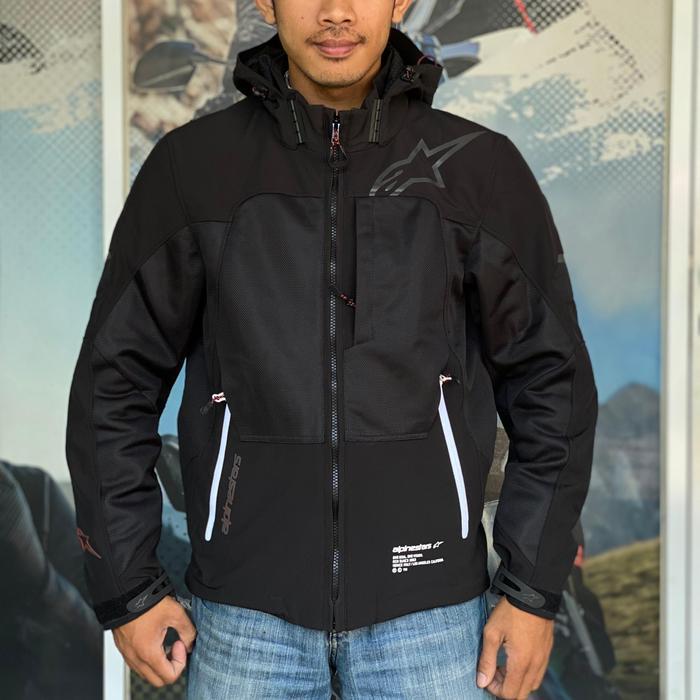 Alpinestars Crew Parka Air Asia Jacket Jaket Alpinestars Touring - Black White