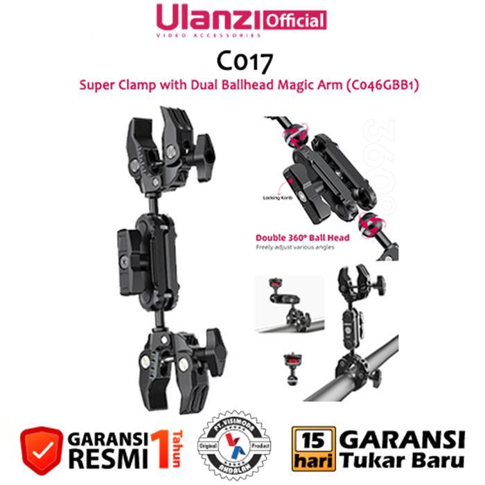 Ulanzi C017 Super Clamp with Dual Ballhead Magic Arm
