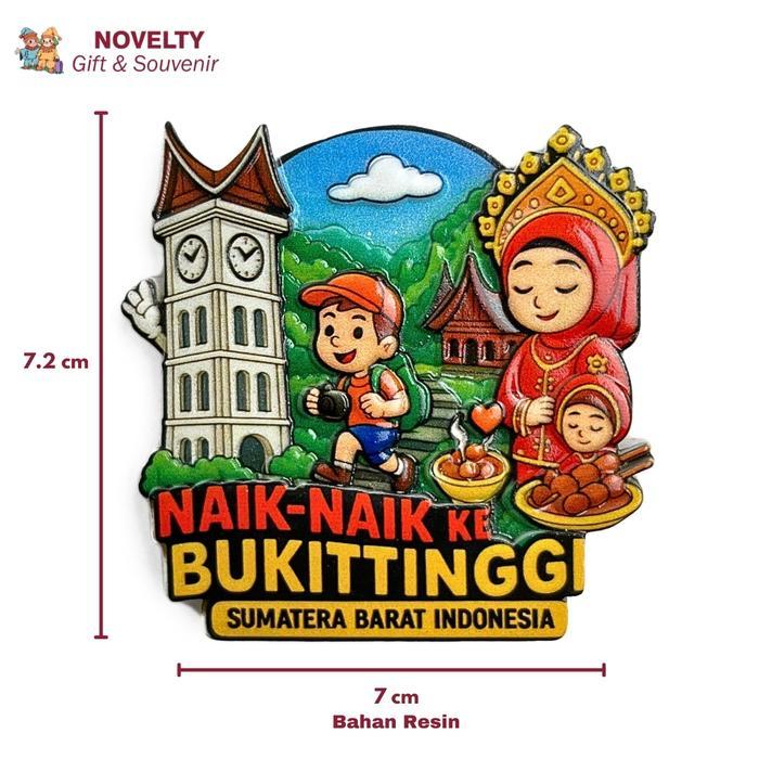 TERBARU Souvenir Magnet Kulkas Bukittinggi Sumatera Barat Oleh oleh Negara Indonesia