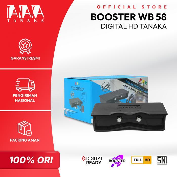 TANAKA Booster Antena WB 58 Digital HD Penguat Sinyal TV Digital DVB-T2 Indoor Outdoor