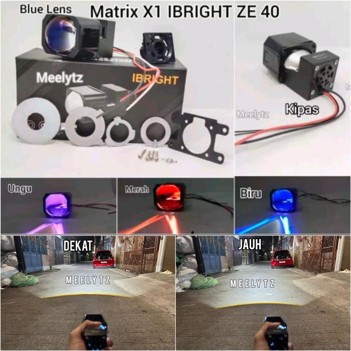 Terlaris IBRIGHT ZE40 ZE41 - Projector Biled Matrix X1 Plus Devil IBRIGHT 1,5inc ZE 40 ZE 41 jauh