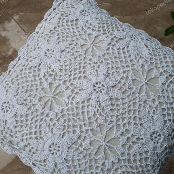 Sarung Bantal Kursi Rajut Handmade Uk 40 X 40