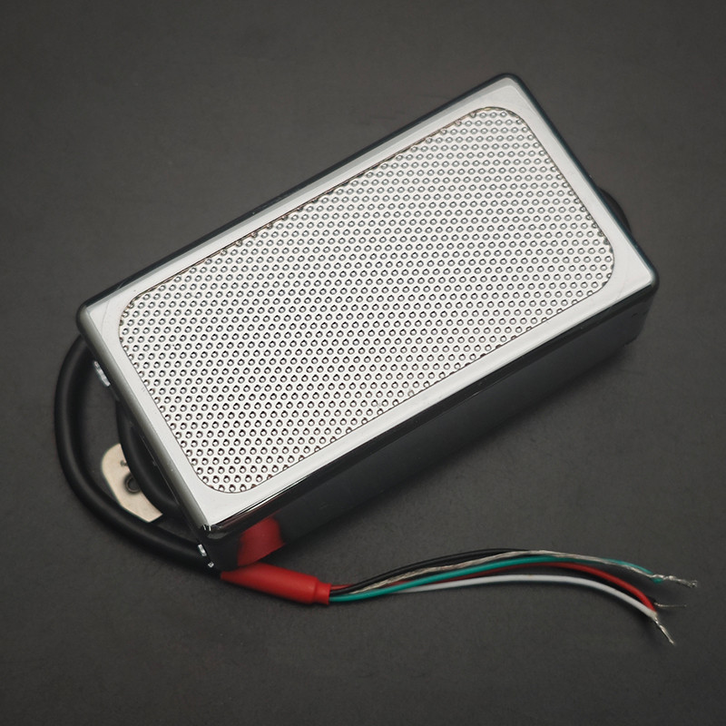 New Brass Cover Alnico 5 LP Style Guitar Humbucker Metal Mesh Surface Pickup 4 Coil Cable 7.5k/15k