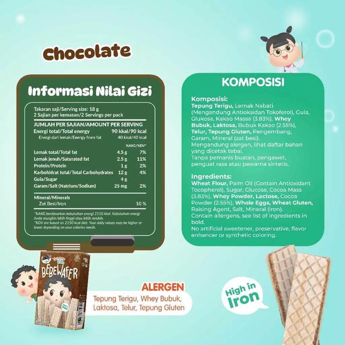 Yummy Bites Bebewafer / 36 Gr Snack Baby/ Cemilan Wafer / Snack Anak / Waffer Bayi 9 Bulan+