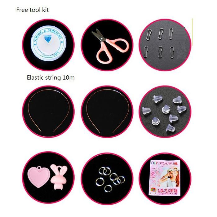 Precious One - Satu set DIY kalung/gelang/cincin anak / manik2 anak mainan edukasi