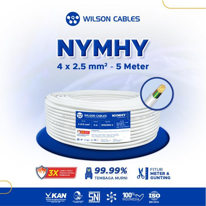 Wilson Cables - NYMHY 4x2.5 mm 5 Meter - Kabel Tembaga Serabut