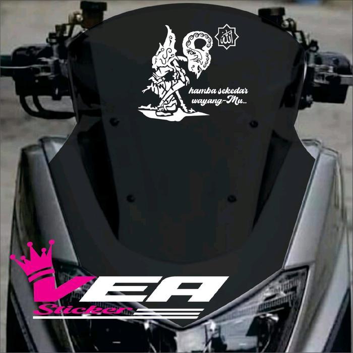 STIKER CUTTING HAMBA SEKEDAR WAYANG MU UNTUK VISOR MOTOR