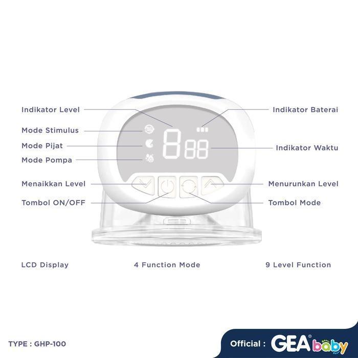 Gea Baby Ghp-100 Cello Veola Handsfree Breast Pump - Pompa Asi Elektrik
