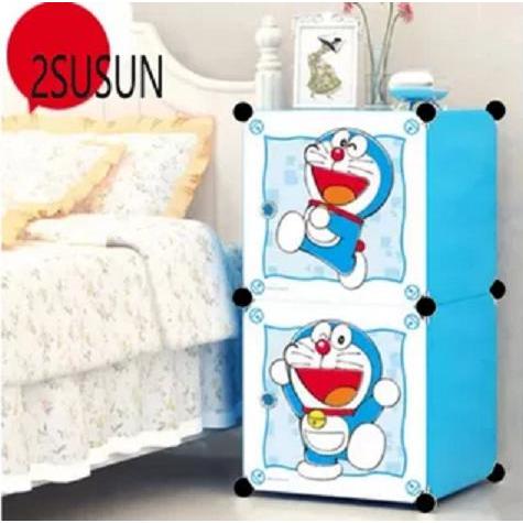 Informa - Lemari Pakaian Plastik Lemari Serbaguna Lemari Baju Rak Buku 2 Pintu Tempat Lemari