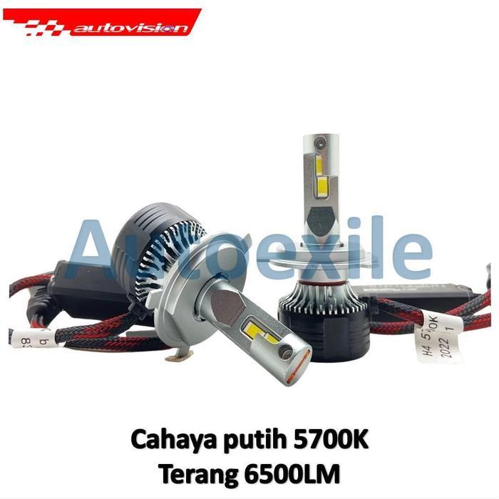 7564YTY Autovision Carbon LX LED Headlight H4 12V 63W Putih 5700K Lampu Depan Mobil High Beam Low