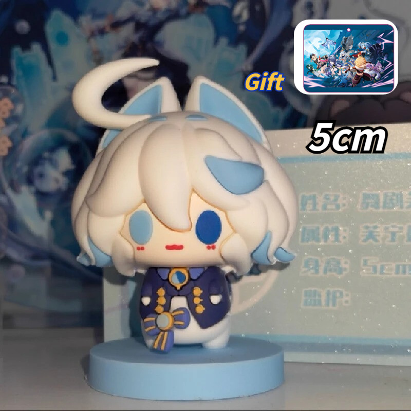 New Genshin Impact Kawaii Furina Figure Anime Cats PVC Stand Focalors Furina De Fontaine Model Desk