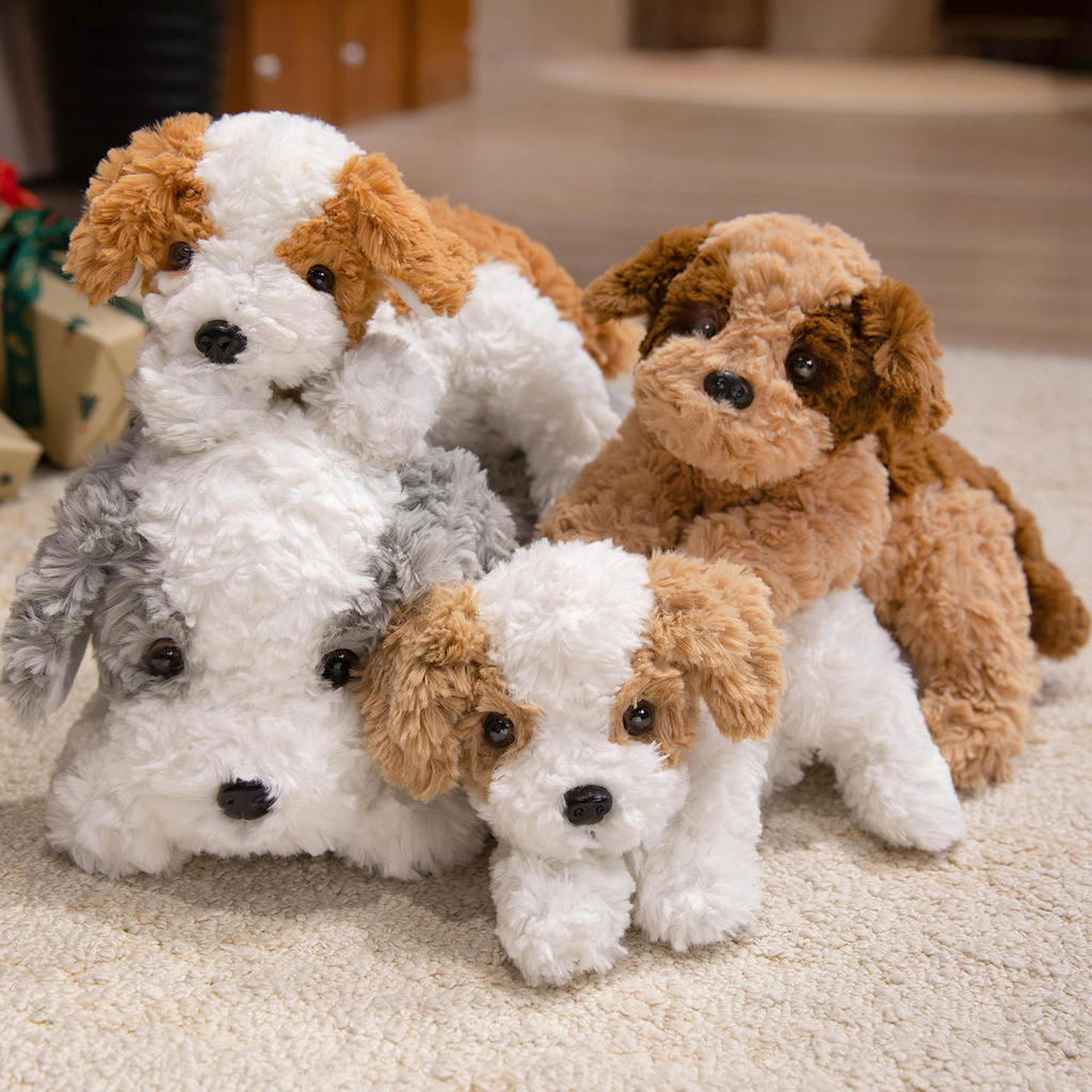 Cute Real Life Curly Dog Bichon Dog Plush Toy Kawaii Cartoon Plush Toys Girl Birthday Girlfriend