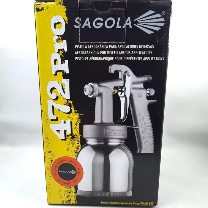 SPRAY GUN SAGOLA 472 PRO ORIGINAL 600CC / SPRAY GUN TABUNG BAWAH