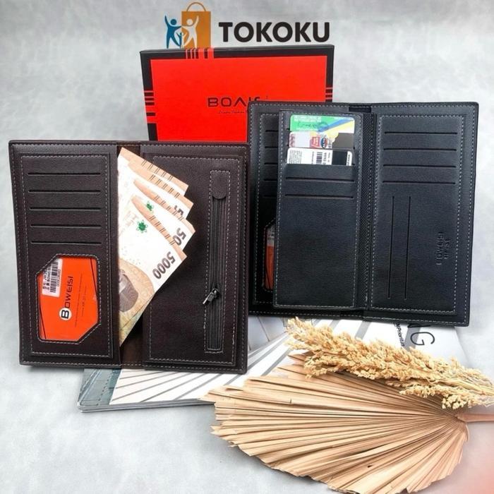 Bovis 02 Dompet Lipat Pria Kulit Pu Premium Quality Dompet Laki-Laki Import Free Box Co
