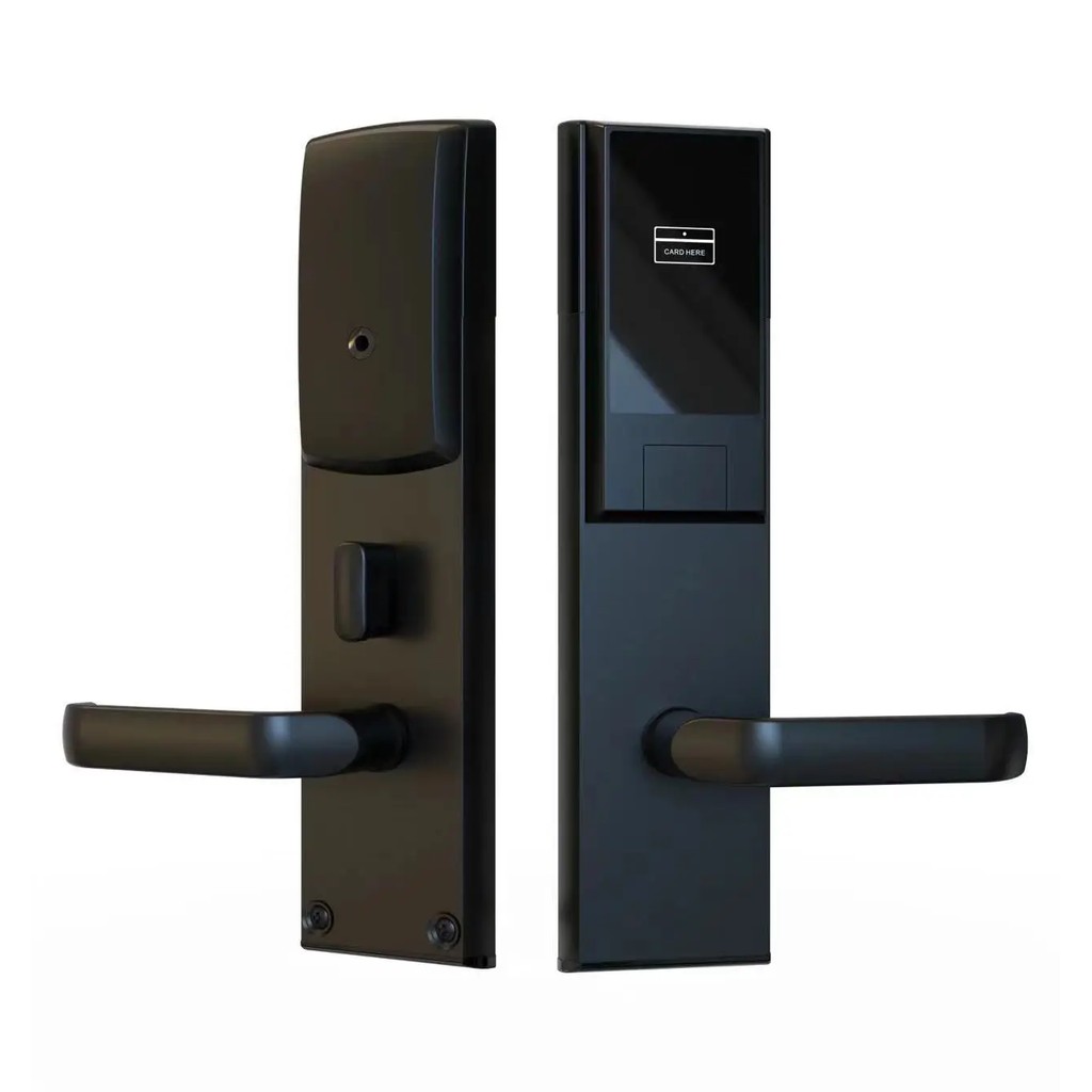 Hotel smart rfid card hotel door lock system, rf card electronic digital hotel door handle lock