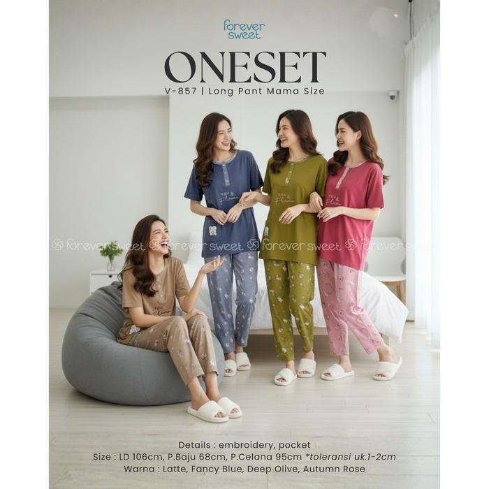 Baby Doll Setelan Pendek Panjang Mama Size Forever Sweet