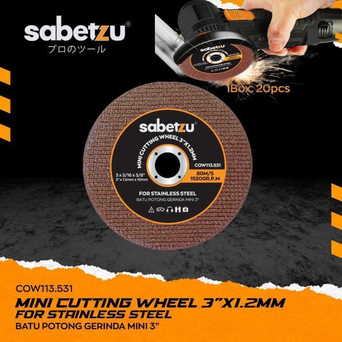 SABETZU batu potong 3 inch batu gerinda mini potong besi cutting wheel