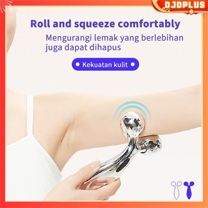 DJDPlus Roller Pijat Wajah Pelansing Wajah Tipe Rol Artefak Pelangsing Wajah 3D Pijat Wajah Roller