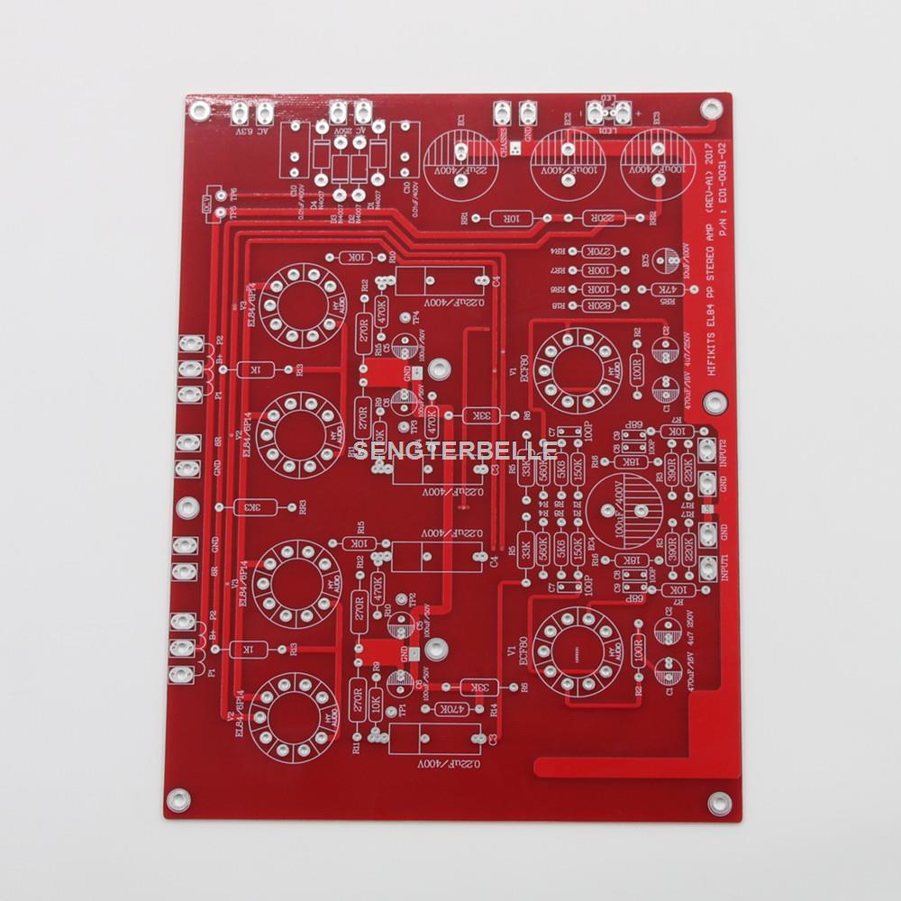 Best 1PC Diy A-N EL84 Stereo Push-Pull Amplifier PCB HiFi Tube Amplifier Board