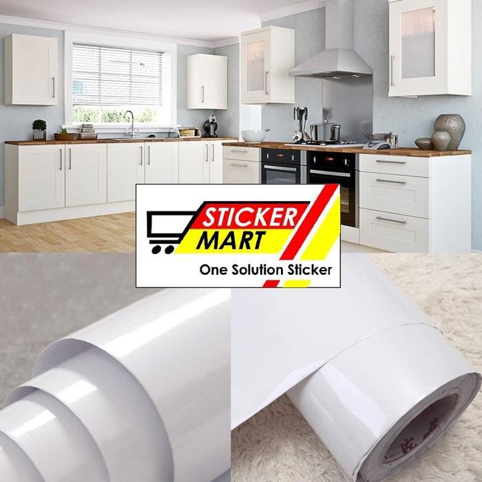 STICKER VINYL UTK LEMARI MEJA WARNA PUTIH GLOSSY