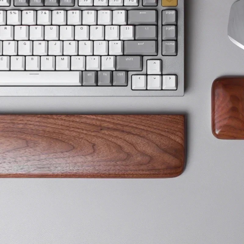 Walnut Wood Palm Rest Custom Soild Wood Mouse Rest Mechanical Keyboard Wrist Rest Accessories