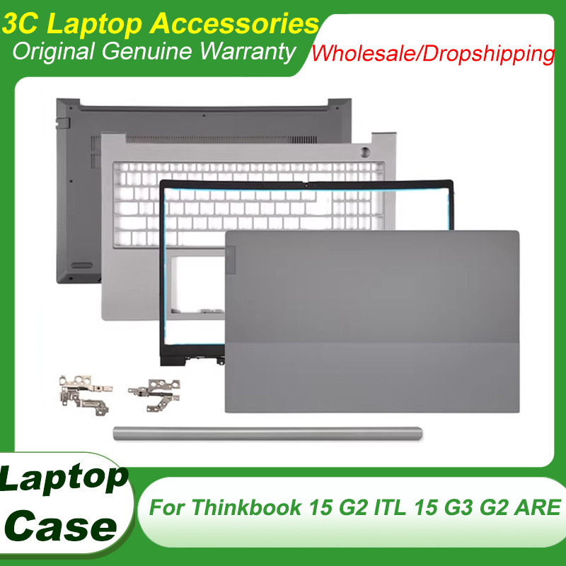 Laptop Shell for Thinkbook 15 G2 ITL 15 G3 G2 ARE LCD Back Cover Bezel Hinges Palmrest Bottom Case