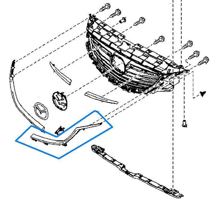 List Chrome Grill Mazda CX5 CX8 KF KG Gen 2