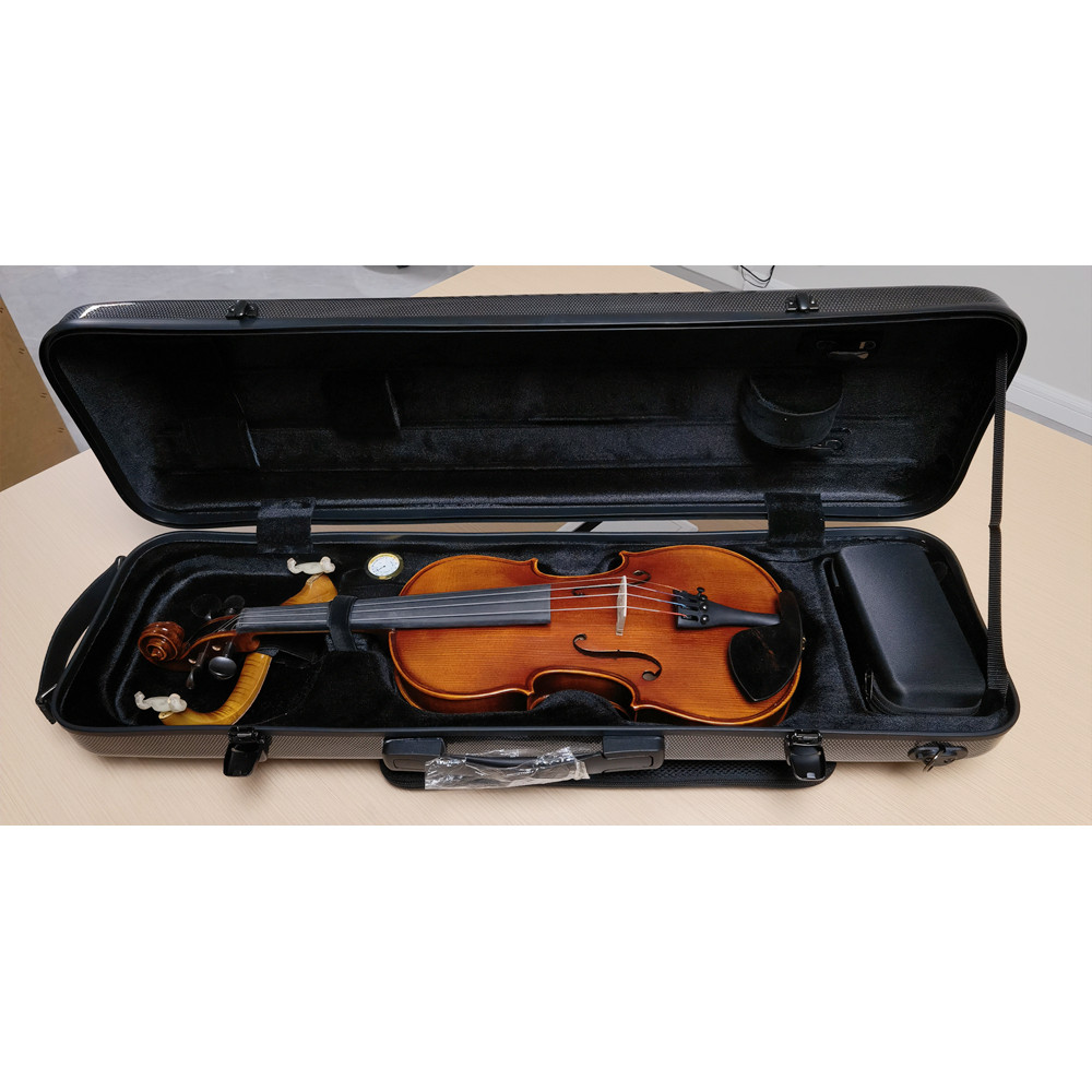 Newest violin case carbon fiber with music sheet bag waterproof violin hard case