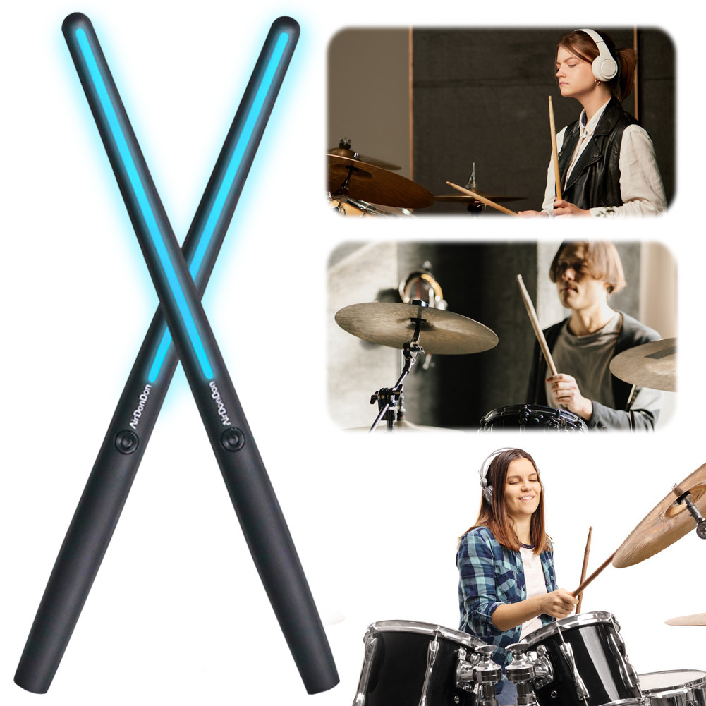 Portable Air Drum Set Air Electronic Drum Sticks Realistic Effect Air Drum Adapter Electronic Drum