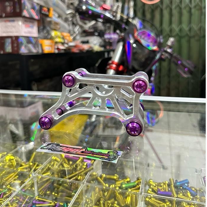 Baut Titanium & Breket Cnc Mesin Depan Klx & D-Tracker