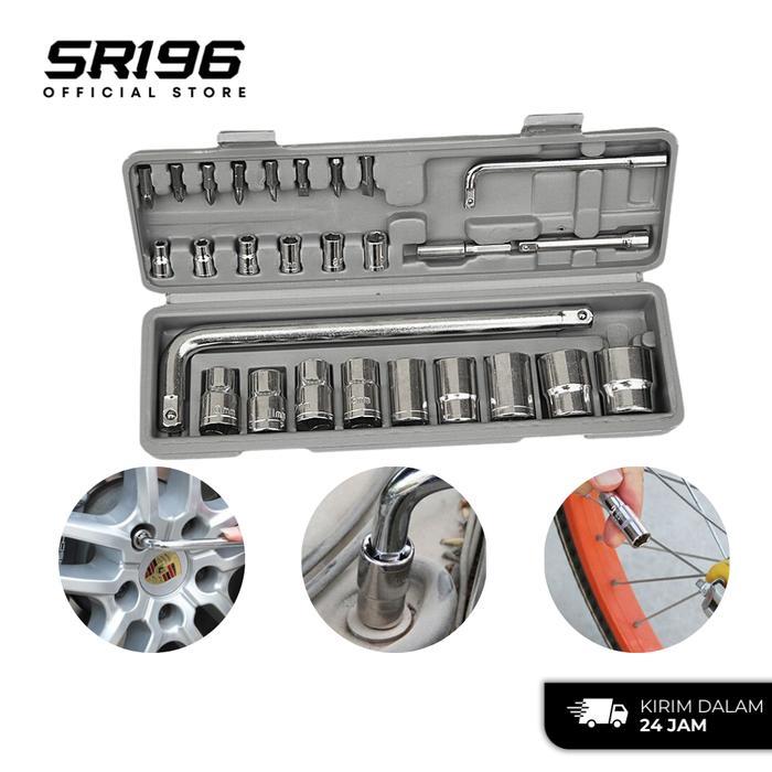 KUNCI SHOCK 27IN1 SET MATA KUNCI LENGKAP ALAT KUNCI REPARASI MOBIL MOTOR