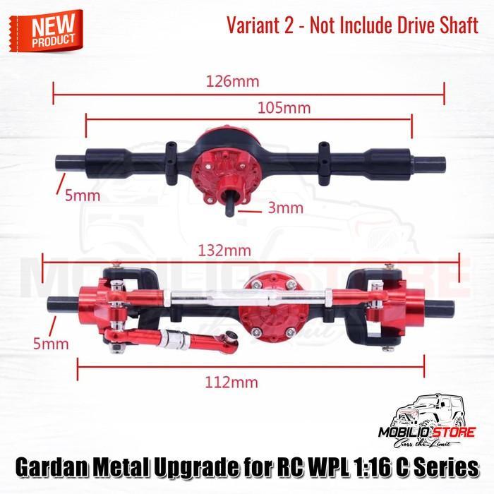 FULL SET GARDAN METAL UPGRADE AXLE SHAFT PART RC MINI WPL 1:16 OFFROAD