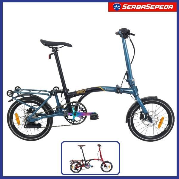 Terlaris United Trifold 5D Sepeda Lipat 16 Inci Frame Alloy 3 Lipatan