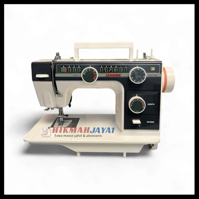 JANOME L395F Mesin Jahit Semi Portable Sistem Dinamo Luar Body Besi - HO-Jahit Portable JANOME L395F