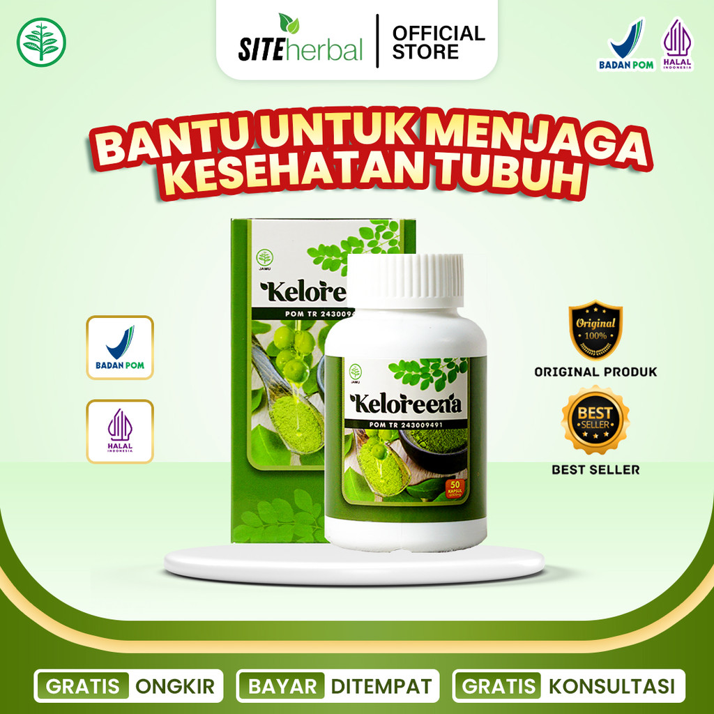 KELOREENA Suplemen Sperma Sehat Ekstrak Daun Kelor 50/100 Kapsul Mengentalkan Sperma