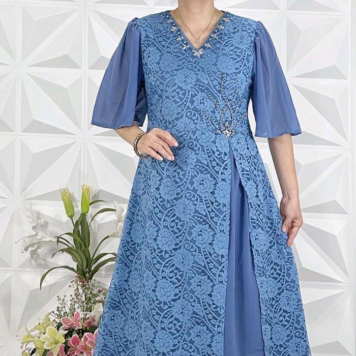 Terlaris Best Quality 100% Original Dress Melati El Ghana. Mote Cantik