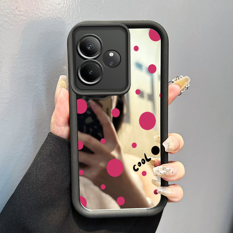 Casing Hp Untuk Realme GT 6 5G GT 6T 5G GT Neo 6 5G GT Neo 6 SE 5G Case titik-titik merah Cool Cermi