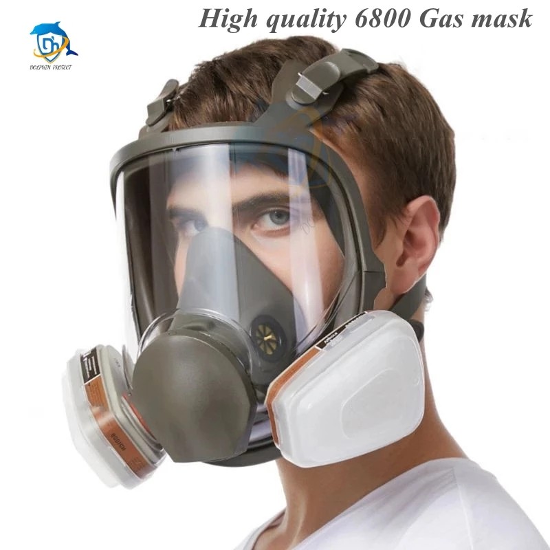 6800 Anti-Fog Full Face Respirator Gas Mask Industrial Painting Spraying Respirator Safety Work