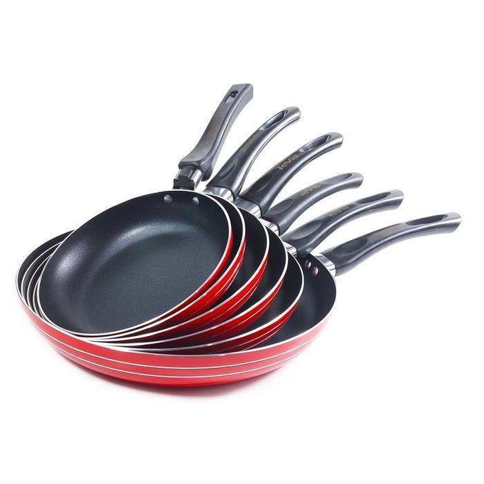 Bmw Kitchen Ware - 2 Pcs Fry Pan Non-Stick Ukuran 18 + 24 Cm Frypan Anti Lengket Wajan Penggorengan