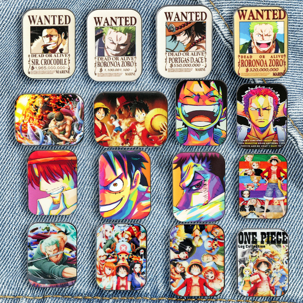 16 Pcs Anime Sea Adventure Brooch Creative Luffy Nami Sanji Character Enamel Pins Badge Clothes