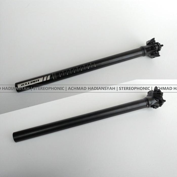 Terlaris Seatpost United 27.2Mm Panjang 400Mm Seatpost 27.2 Seatpost 27,2 Hitam