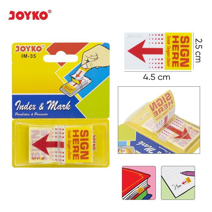 "New" Joyko SIGN HERE Memo Stick Index Notes "Sign Here" Sticker Tanda Tangan Disini IM-35