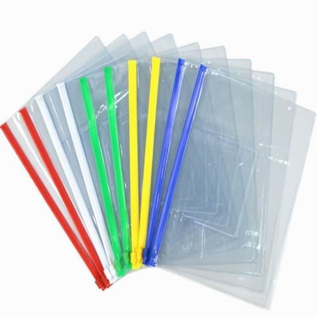 Zipper Bag Plastik F4 Transparan Folio Zipper Lock Map Dokumen DBZ