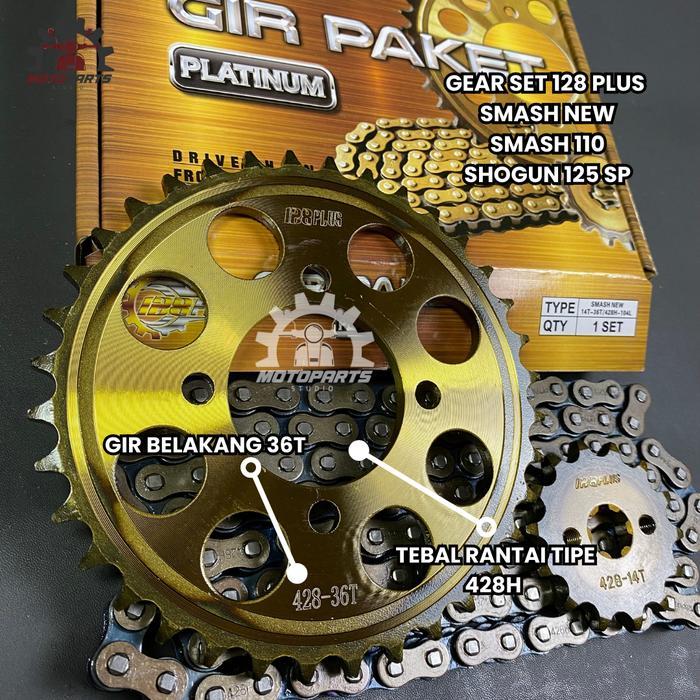 Spesial Gear Gir Set Gir Paket Smash New Smash Titan Shogun 125 Sp Shogun Lama Gold Motorcycle